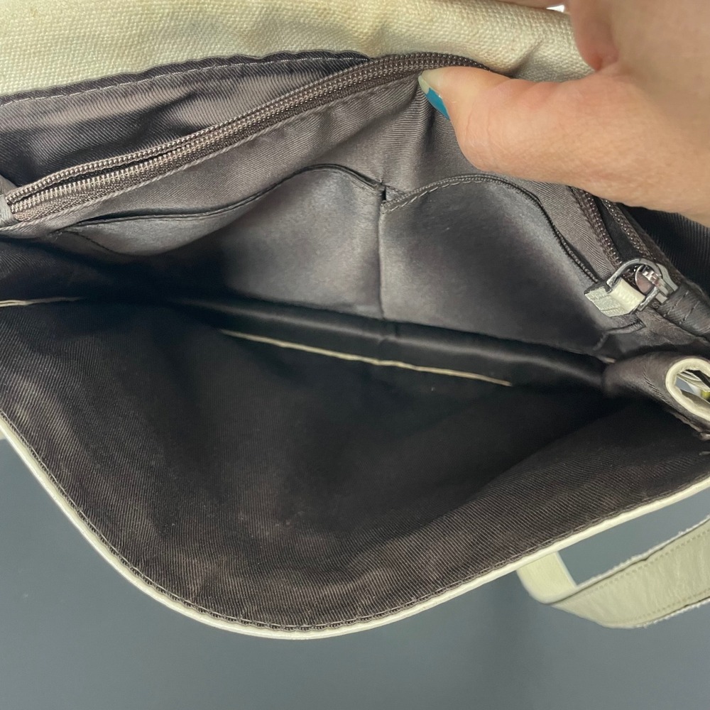 Gennicci GENUINE LEATHER CROSSBODY BAG MADE IN INDIA CREAM‎ CLASSIC SHOULDER BAG - Picture 8 of 10